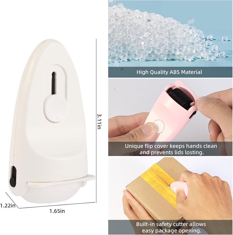 WEJOIN Identity Privacy Protection Roller Security Stamp 2-Pack - Guard Your ID with Adjustable Ink, Built-in Cutter & Flip Cover Design, Compact Security Tool for Document & Mail Privacy (Pink) - Image 4